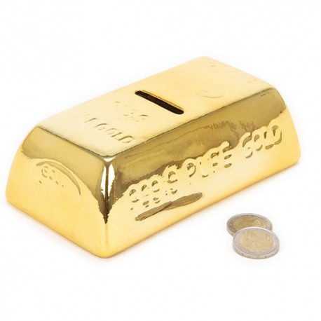Gold Bar Ceramic Money Box