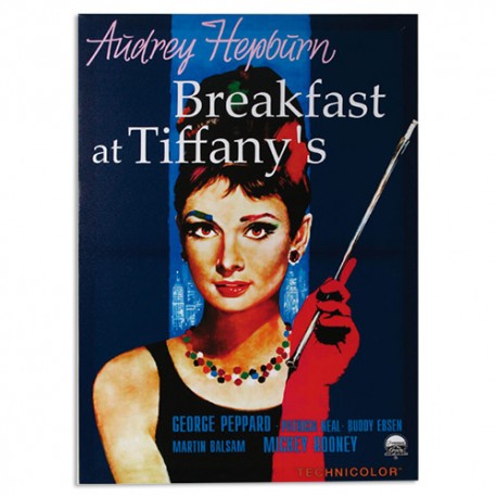 Audrey Hepburn Breakfast at Tiffany´s Picture on Linen Canvas 50 x 70