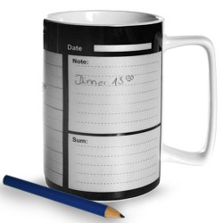 China Mug with Weekly Calendar + Pencil