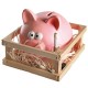 Ceramic Piggy Bank in Shed 14 x 12cm