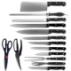 Carrying Case of Kitchen Knives (25 Pieces)