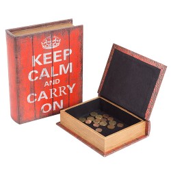 Keep Calm Wooden Book Boxes (2 pieces)