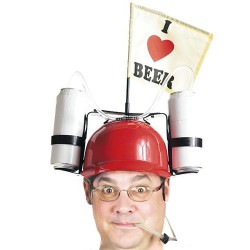 I Love Beer Helmet with Drink Holders