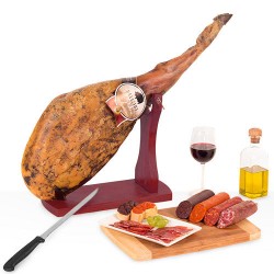 Set of Ham + Sausages + Elegance Ham Stand + Knife