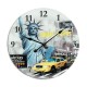 Cities of the World Glass Clock