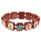 Christian Wooden Bracelet With Religious Images