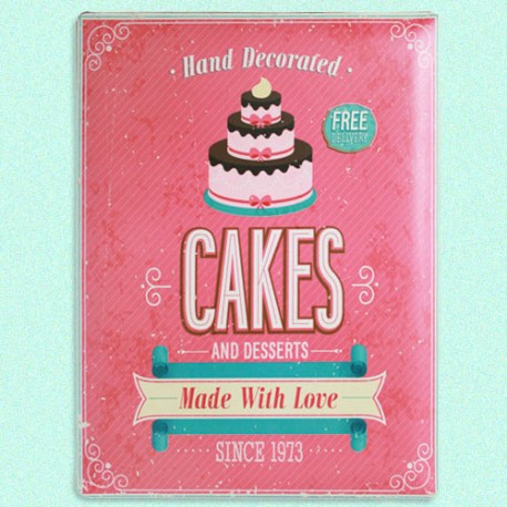 Cakes Vintage Metal Sign