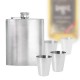 Steel Hip Flask Set with Accessories (7 pieces)