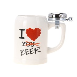 I Love Beer Mug with Bell
