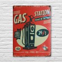 Gas Station Metal Sign