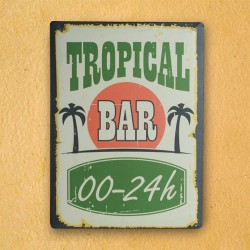 Tropical Bar Metal Sign