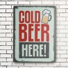 Cold Beer Here Metal Sign