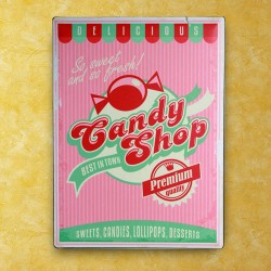Candy Shop Metal Sign