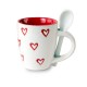 Hearts Mini Mug with Teaspoon