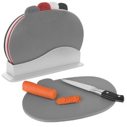 Chopping Board Set with Stand (5 pieces)