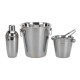 Stainless Steel Ice Buckets and Cocktail Shaker Set (4 pieces)