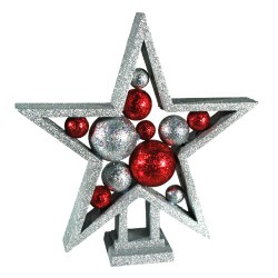 Glitter Christmas Star with Balls