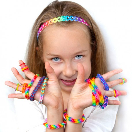 Rainbow Loom Bracelets, Multi Colour, Charms, Kids Fashion, Cute, Yeg - Etsy