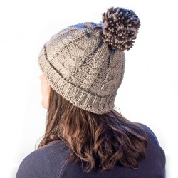Knitted Hat with Pompom
