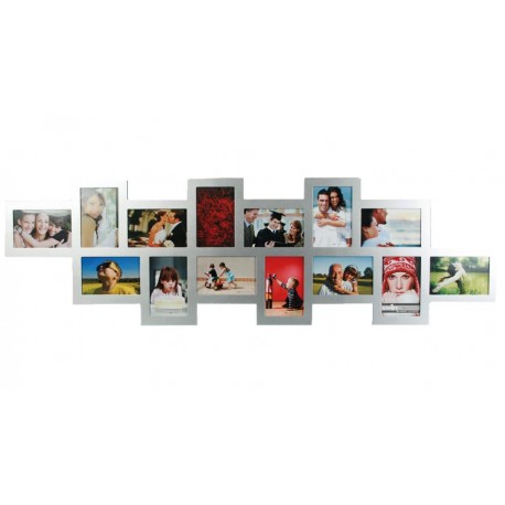 Offset Silver Wood Photo Frame