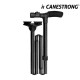 Canestrong Foldable Walking Stick with LED and Pivoting Base